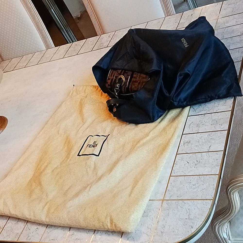 FENDI - Zucca Print calf/pony hair bag,Authentic, BRAND NEW-Vintage - Picture 15 of 16